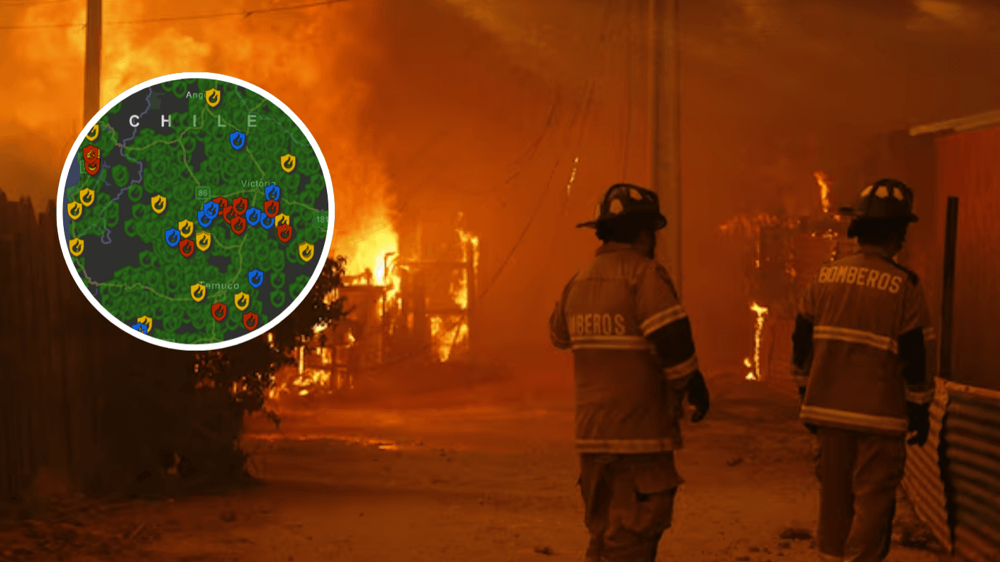 ¡Alerta! Monitorea incendios en Biobío y La Araucanía ahora