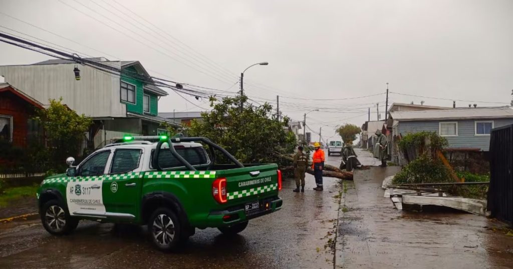 Sistema frontal azota zona centro-sur de Chile