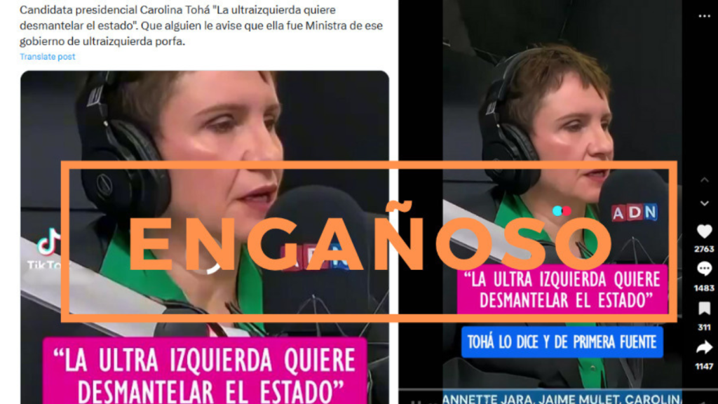 Carolina Tohá Explica Comentario sobre la Ultraizquierda en Chile