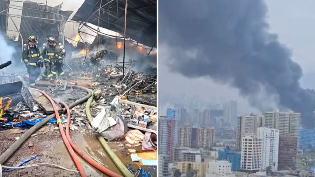 Impactante Incendio en Feria de Iquique Desata Alarma General