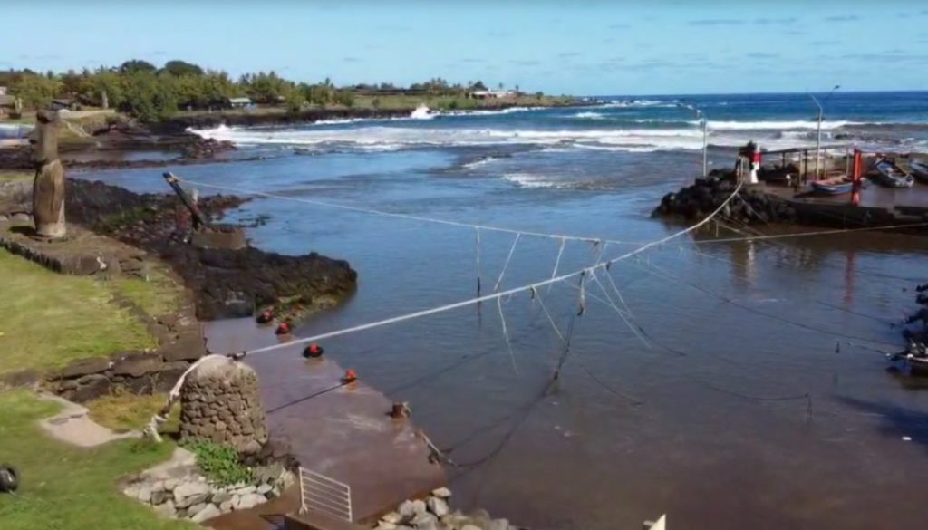Impactante aumento del nivel del mar en Rapa Nui tras el tsunami.