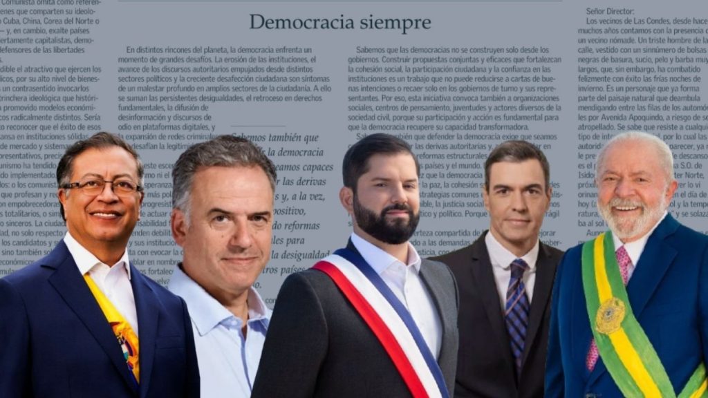 Gabriel Boric y líderes mundiales defienden la democracia