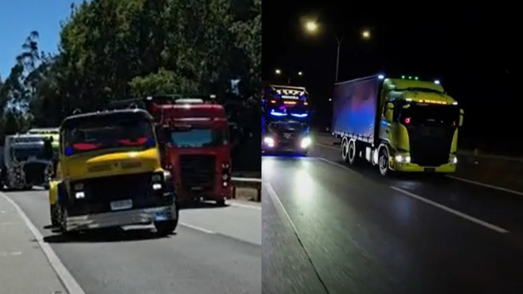 Carrera Clandestina de Camiones Desata Alarma en Ruta 5 Sur
