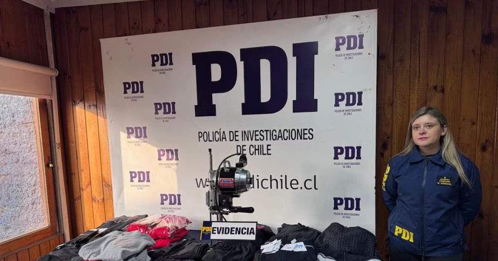 Desbaratan taller clandestino de ropa falsificada en Quinta Normal