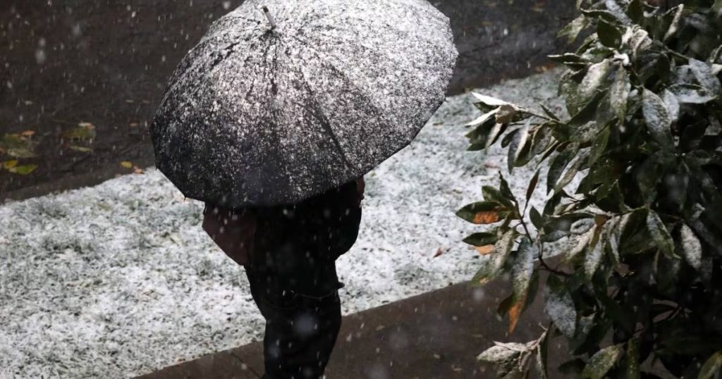 Alerta temprana por nevadas en tres regiones del sur de Chile