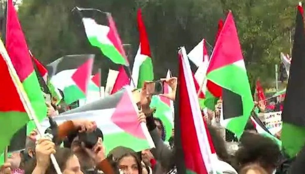 Marcha en Santiago resuena a nivel global en apoyo a Palestina