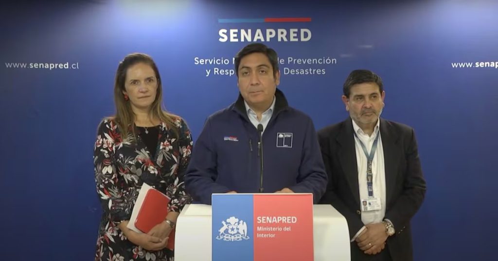 Sistema frontal afectará con intensidad la zona central de Chile