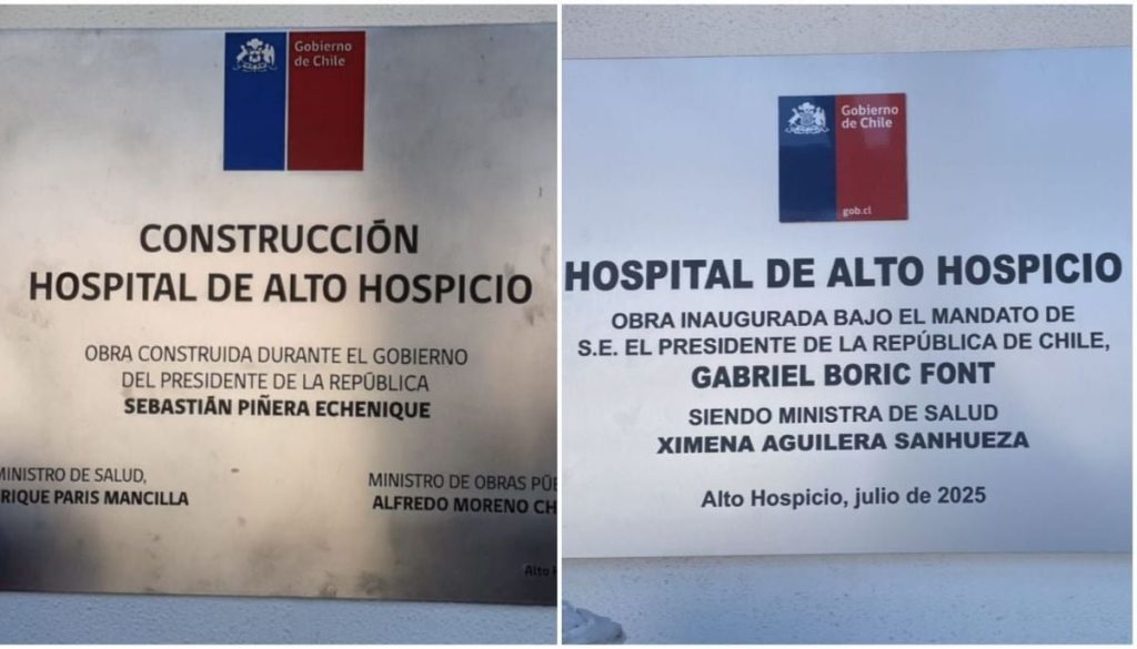 Reinstalan Placa de Piñera en Hospital de Alto Hospicio