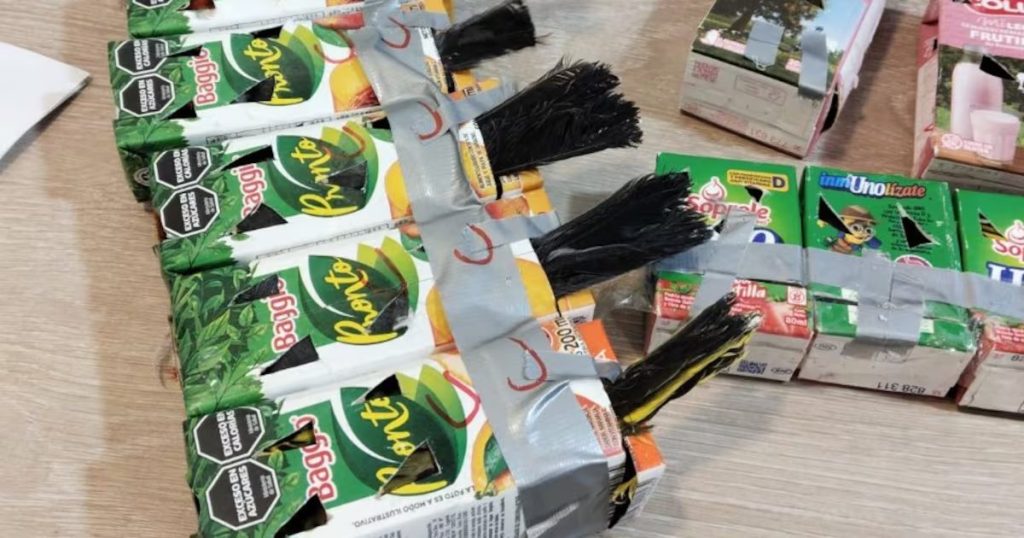 Incautan 50 aves en cajas de jugo en Paso Los Libertadores