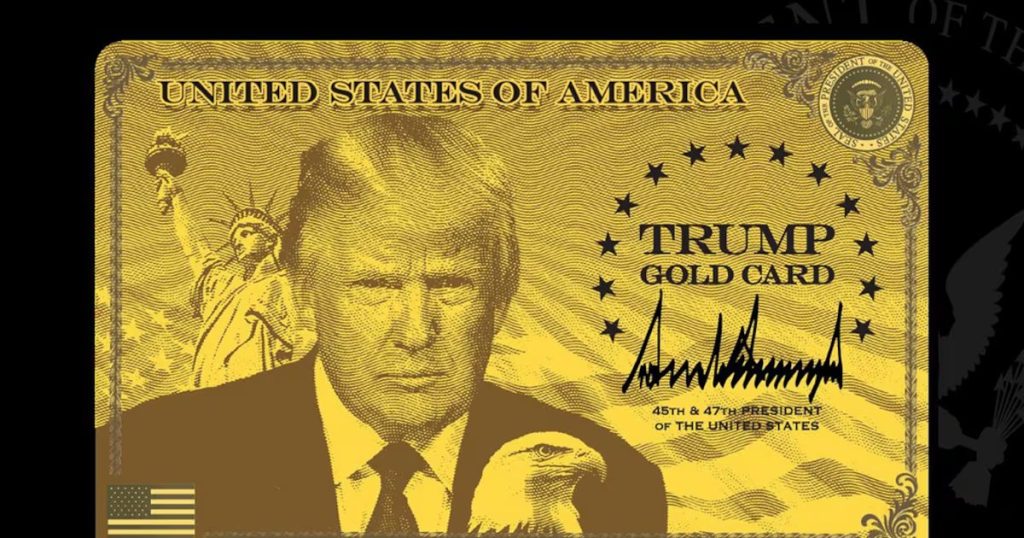 Trump presenta “Tarjeta Dorada” para visas a cambio de aportes millonarios