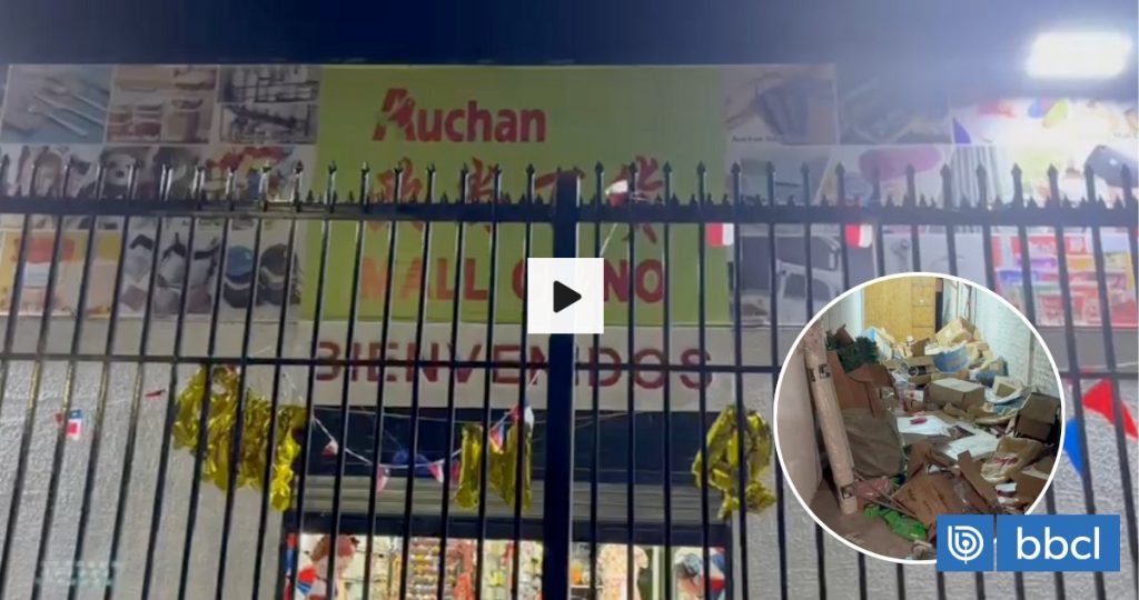 Saqueo en Renca: Un “mall chino” asediado durante la noche.
