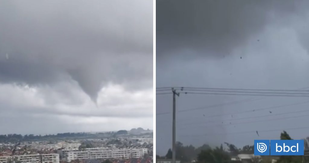 Tromba marina sacude San Pedro de la Paz y genera inquietud entre los vecinos