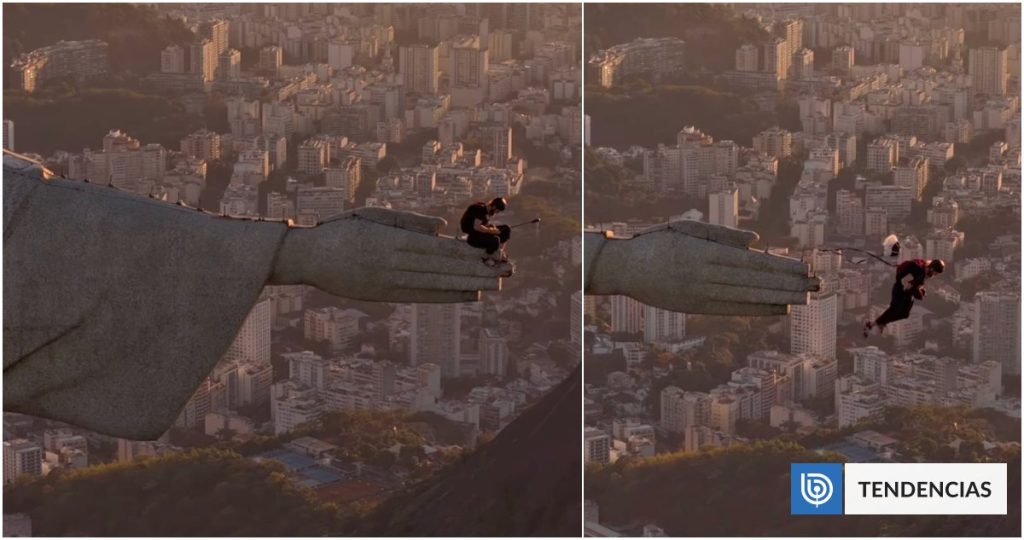 Audaz Vuelo en Parapente desde el Cristo Redentor Indigna a Brasil