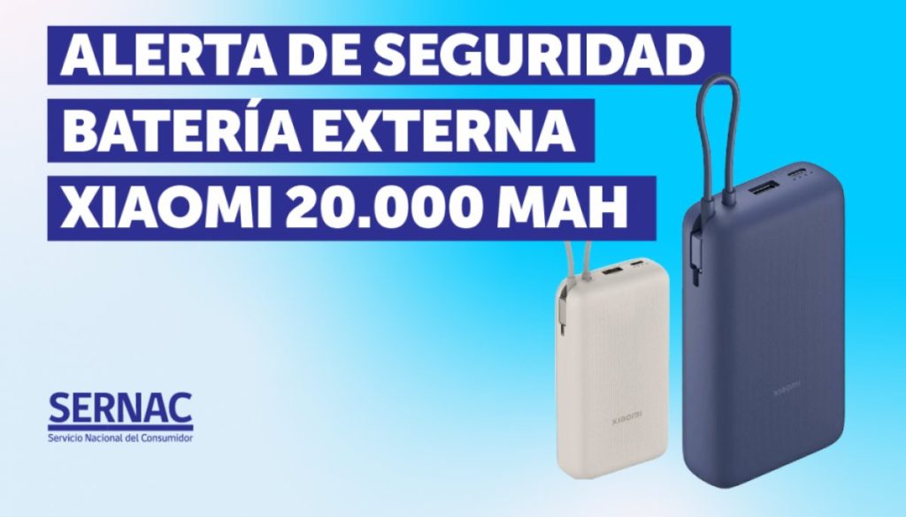 Sernac advierte sobre el riesgo de incendio en baterías de Xiaomi