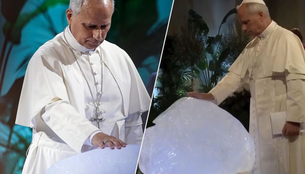 El Título H1 Corregido e Impecable Aquí: “El Papa León XIV bendice un glaciar y clama por el clima