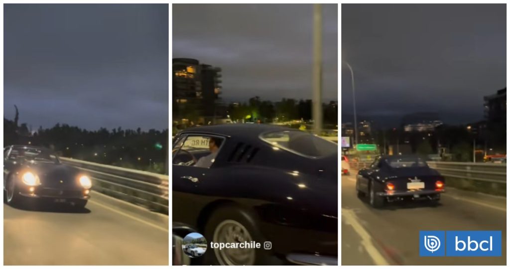 Un Ferrari de colección revoluciona las calles de Chile