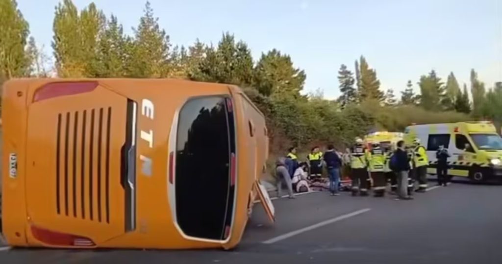Accidente de bus en Ruta 5 Sur deja varios heridos en Biobío