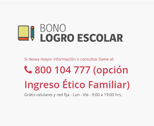 Bono logro Escolar