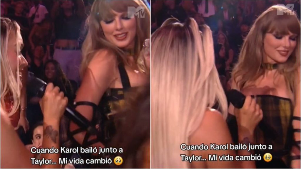 El VIDEO de Taylor Swift y Karol G bailaron juntas en los MTV VMAs