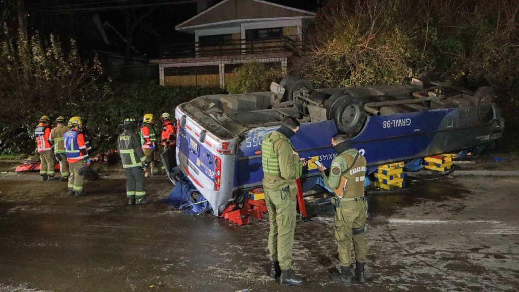 Accidente Taxibus Concepción Chiguayante - Trágico Volcamiento de Taxibus en Ruta Concepción-Chiguayante