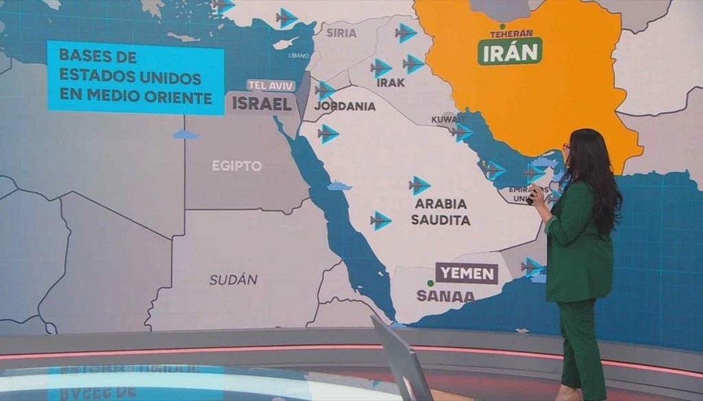 EE.UU. Bases Medio Oriente - Irán ataca: Mapa muestra bases de EE.UU. en Medio Oriente