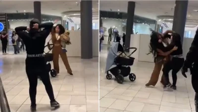 Pelea en Mall la Florida - Impactante Pelea en Mall La Florida Involucra a Dos Mujeres en Riña