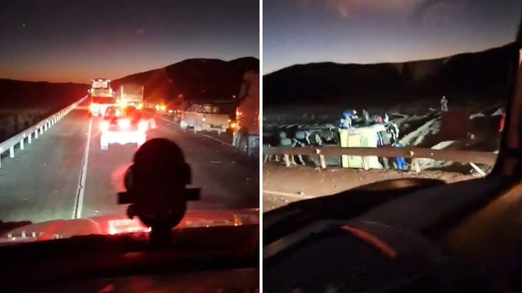 Accidente Bus Taltal - Trágico vuelco de bus en Taltal deja muertos y heridos