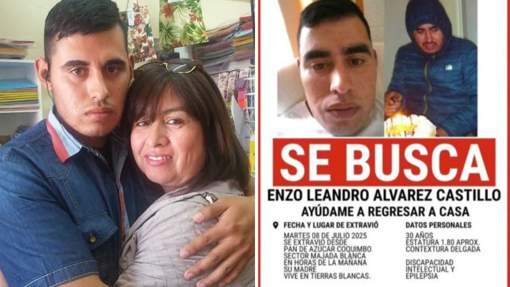 Desaparición de un Hombre con Discapacidad en Coquimbo - Desaparición de Enzo Álvarez Genera Alarma en Coquimbo