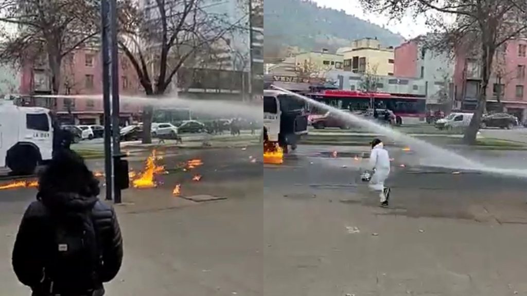 Incidentes y Ataques con Cócteles Molotov en el Liceo Lastarria de Providencia - Desórdenes y Molotov en el Liceo Lastarria Tensionan a Providencia