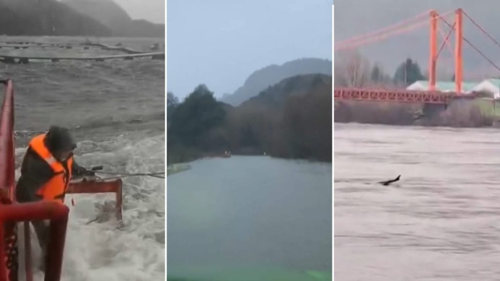 Inundaciones en Aysén Debido a un Intenso Temporal de Lluvia - Temporal en Aysén: Inundaciones y Desbordes por Lluvias Intensas