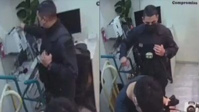 Guardia Municipal Robando un Collar en Santiago - Guardia Municipal Implicado en Robo de Joyería en Santiago.