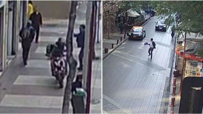 Persecución del Alcalde de Calama a un Motochorro en Santiago - Alcalde de Calama sufre robo de celular en Santiago