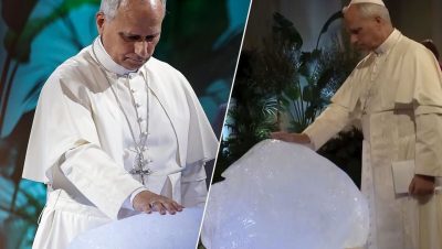 Bendición del Papa León XIV a un Bloque de Hielo en Groenlandia - El Título H1 Corregido e Impecable Aquí: "El Papa León XIV bendice un glaciar y clama por el clima