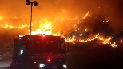 Incendio Forestal en la Ladera del Cerro Renca - Incendio forestal en cerro Renca amenaza la zona norponiente