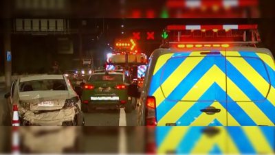 Accidente de Tránsito en la Autopista Central con Tres Lesionados - Accidente en Autopista Central deja tres heridos tras choque frontal