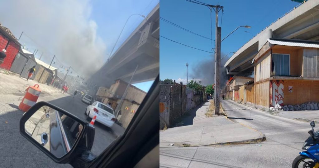 Incendio en el Campamento de Maipú Afecta a Familias y Viviendas - Incendio en Maipú deja a tres familias sin hogar