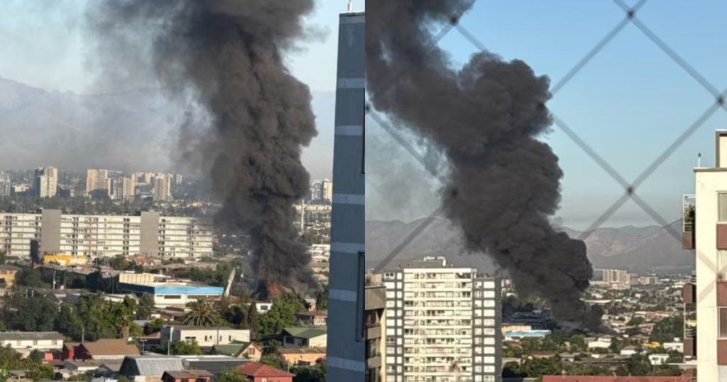 Incendio en la Distribuidora de Neumáticos en San Miguel - Incendio en San Miguel genera alerta por humo en la capital